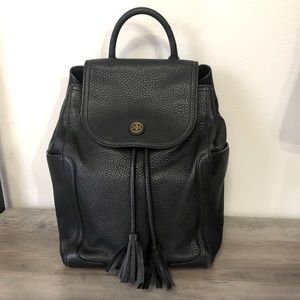 Tory Burch Black Frances Leather Backpack